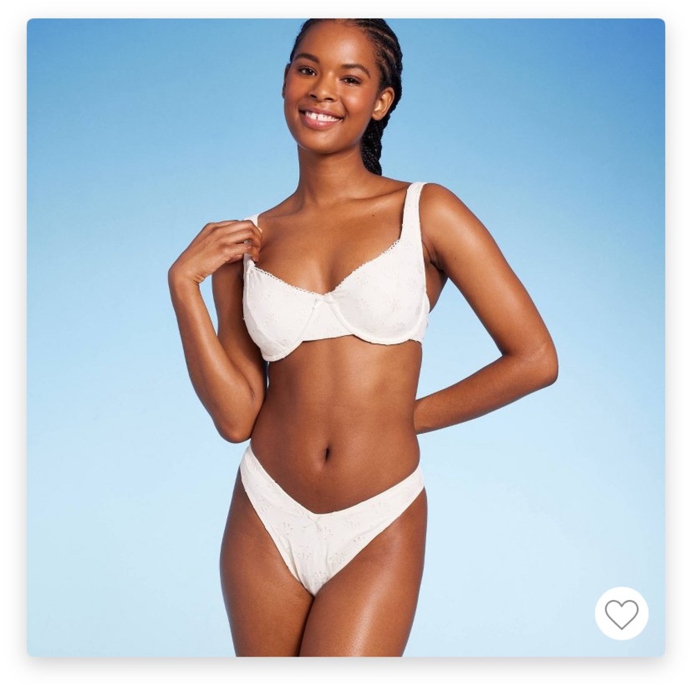 Target Wild Fable Women’s Pointelle Cream Bikini